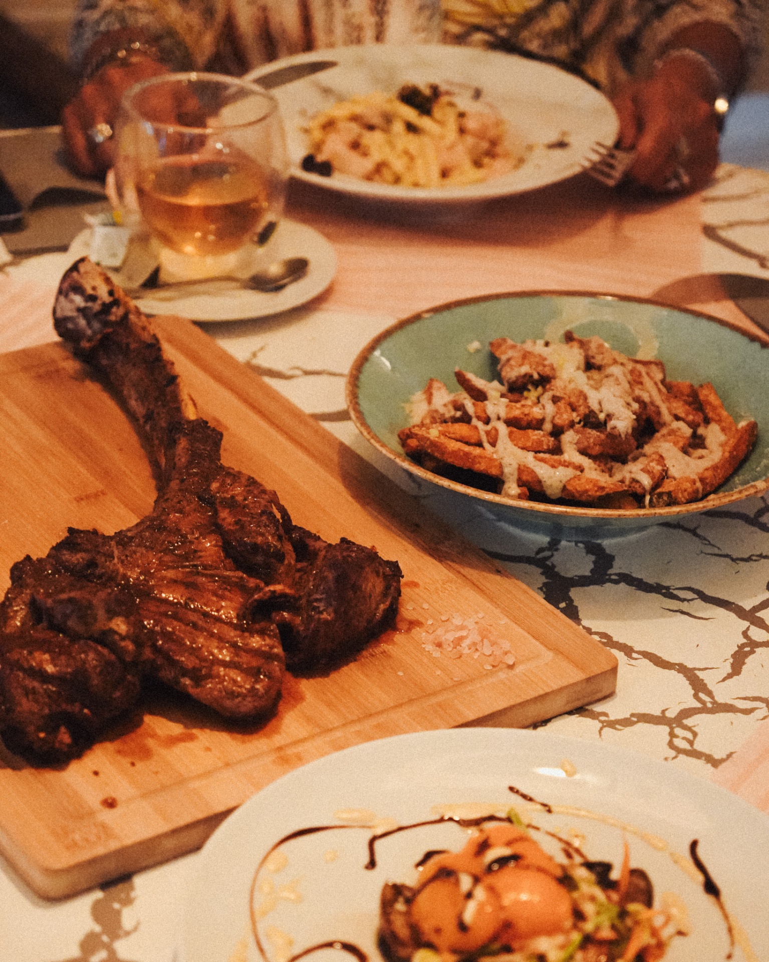 Tomahawk steak with truffle fries